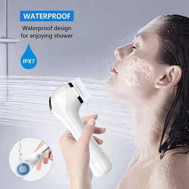 Facial Cleansing Brush, Brush For Exfoliating, IPX7 Waterproof 3 In 1