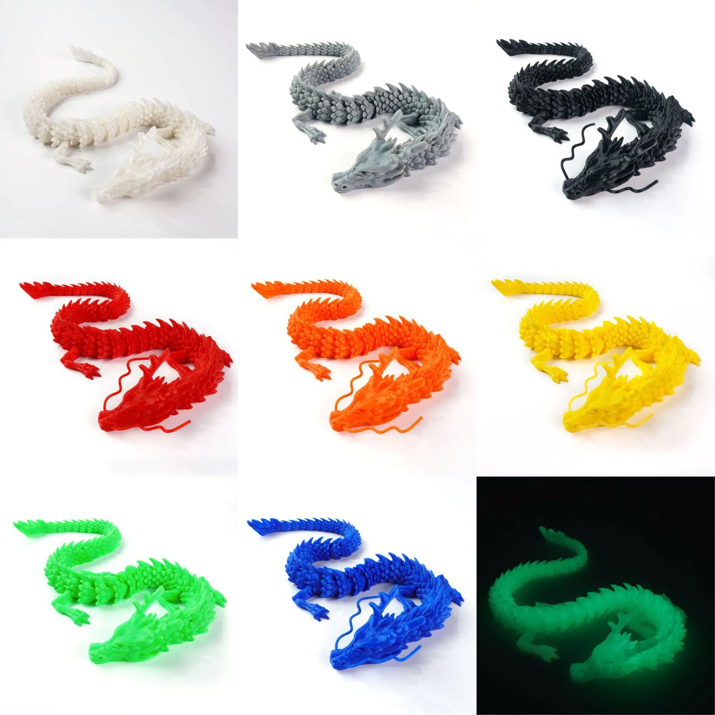 3D Printed Chinese Dragon Craft Figurine for Gifts