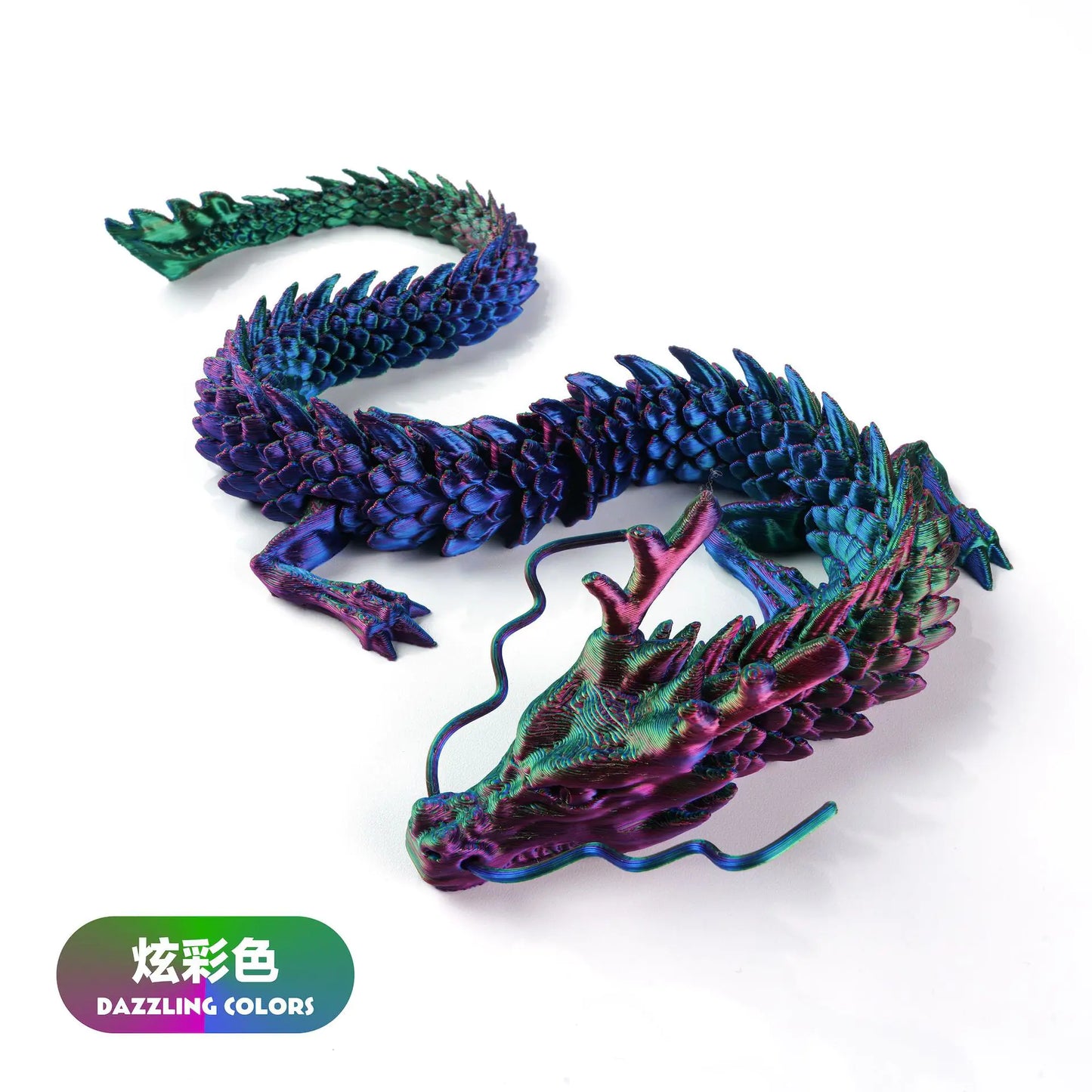 3D Printed Chinese Dragon Craft Figurine for Gifts