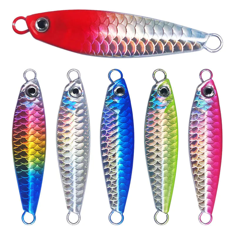 Blue Knife Lure for Long-Distance Fishing with Scale Design
