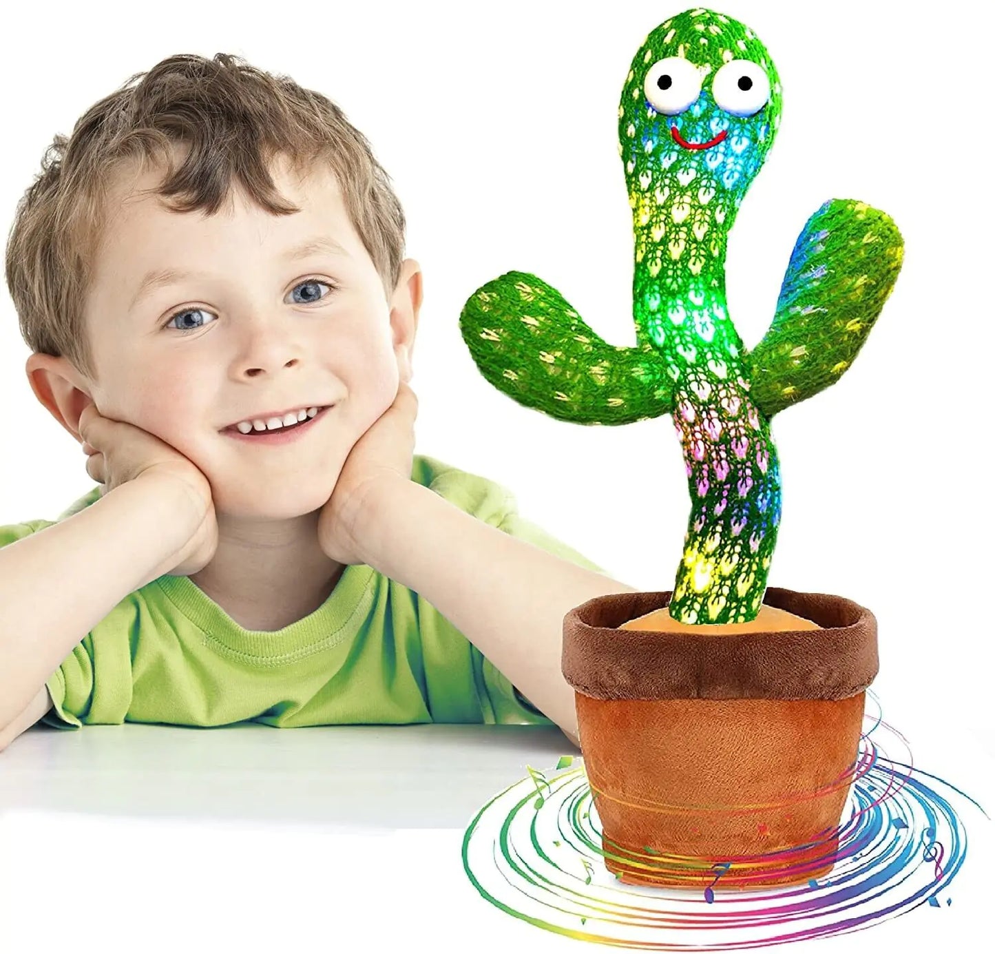 Dancing Cactus Plush Toy Doll Electronic Recording Shake With Song