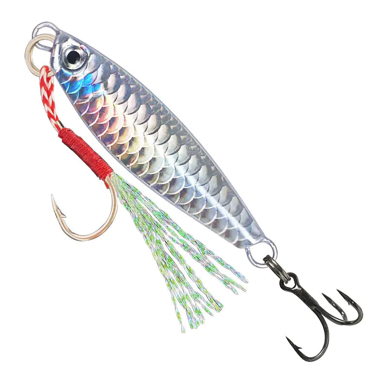 Blue Knife Lure for Long-Distance Fishing with Scale Design