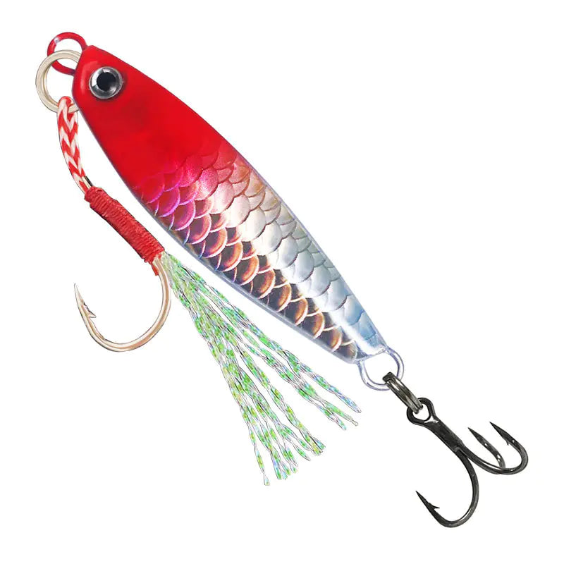 Blue Knife Lure for Long-Distance Fishing with Scale Design