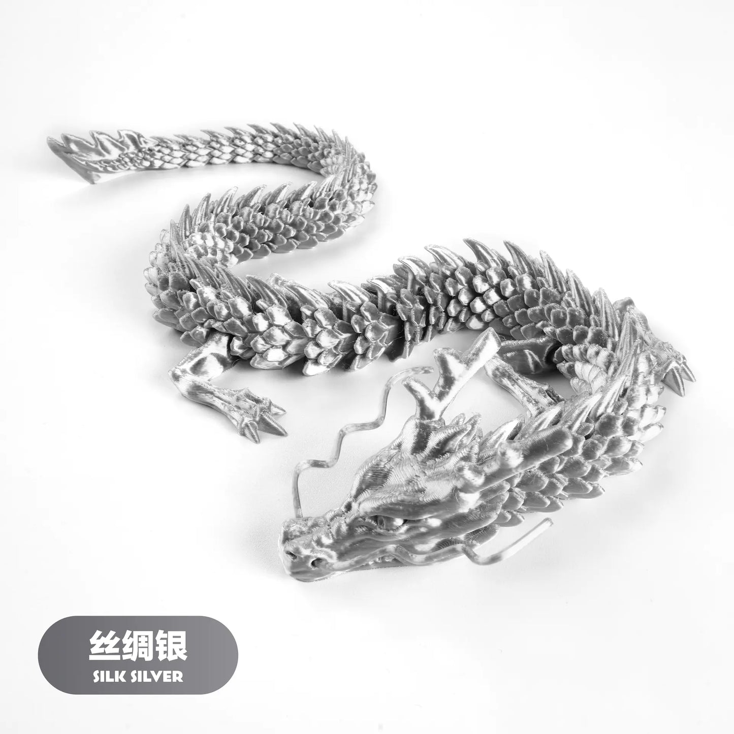3D Printed Chinese Dragon Craft Figurine for Gifts