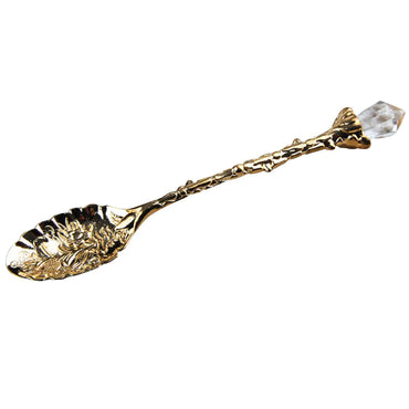 European Vintage Decorative Serving Spoon with Floral Design