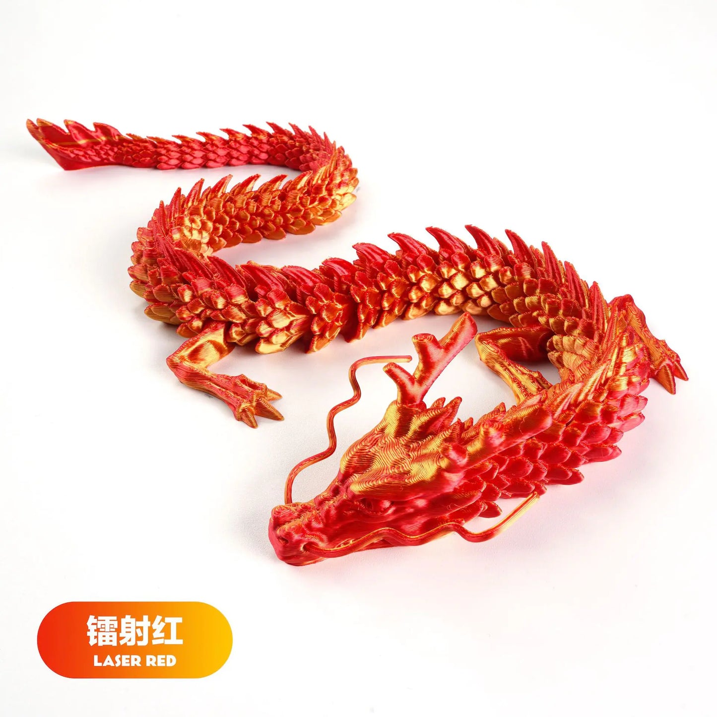 3D Printed Chinese Dragon Craft Figurine for Gifts