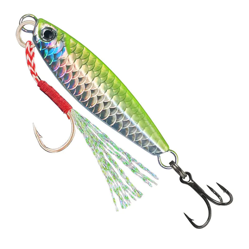 Blue Knife Lure for Long-Distance Fishing with Scale Design