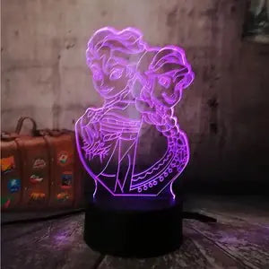 Colorful Touch Control LED 3D Night Light (Frozen Theme)