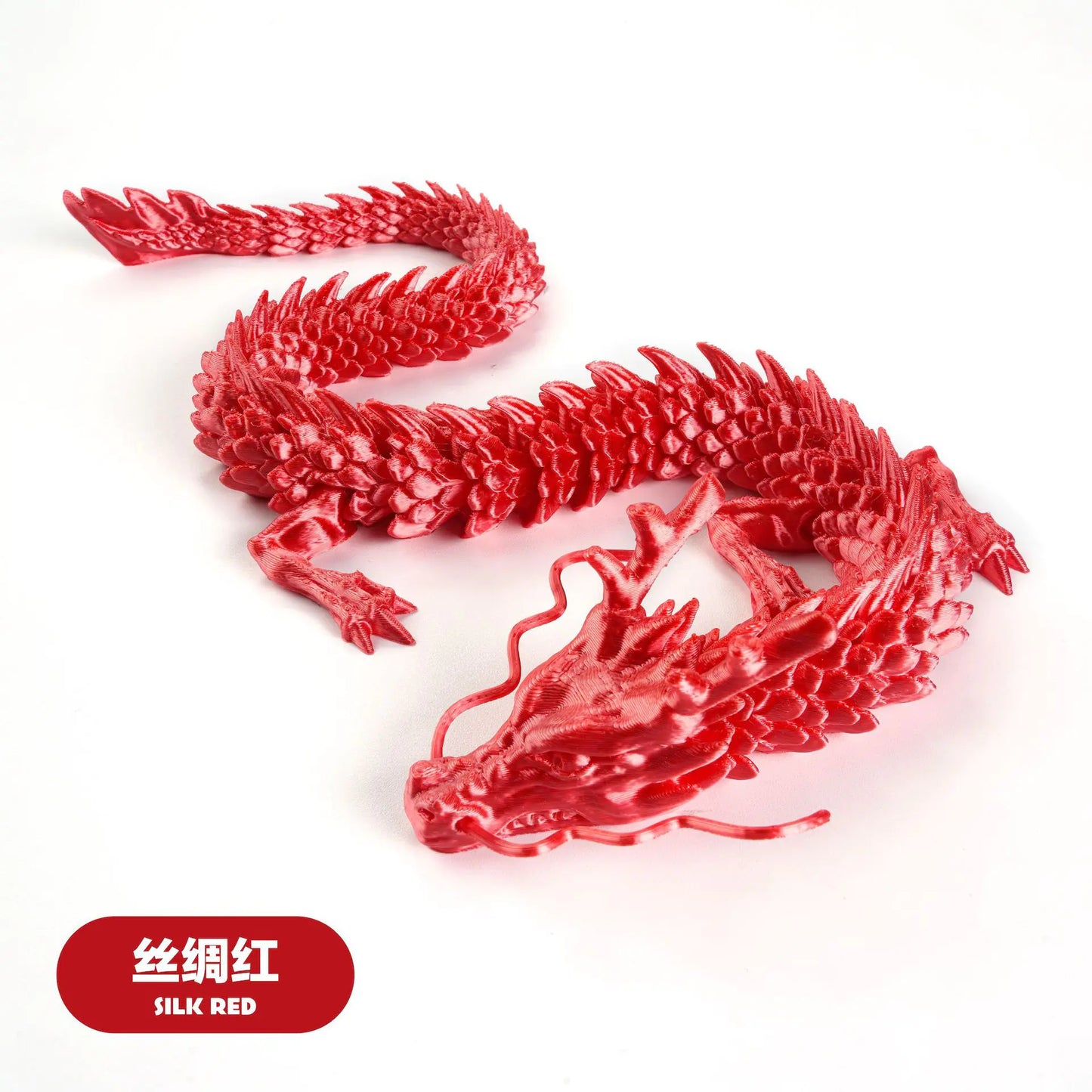 3D Printed Chinese Dragon Craft Figurine for Gifts