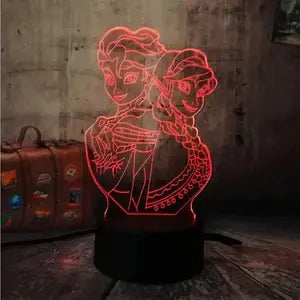 Colorful Touch Control LED 3D Night Light (Frozen Theme)