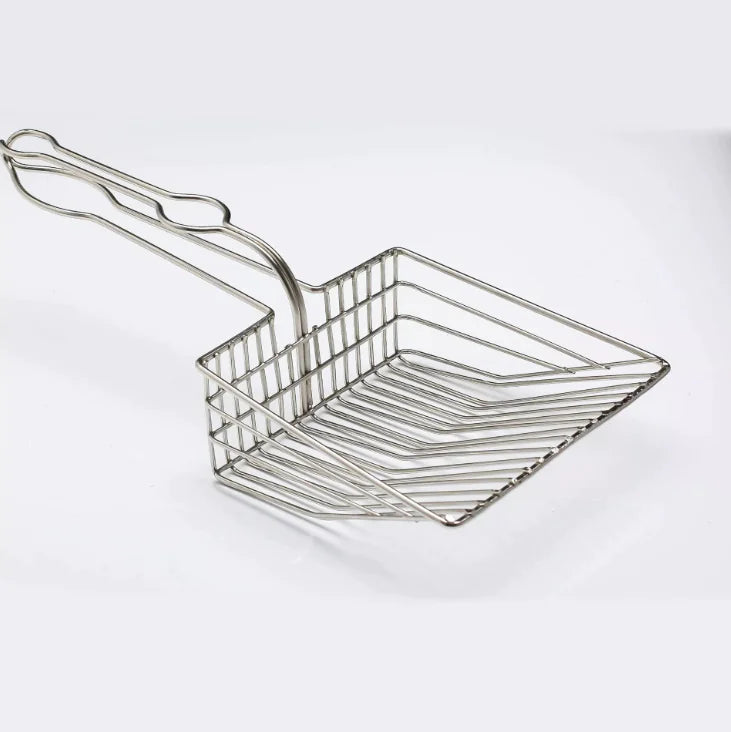 Metal Cat Litter Scoop with Cleaning Tool and Design