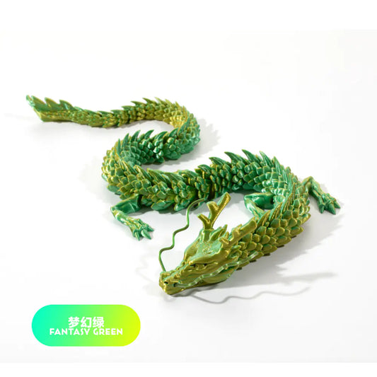 3D Printed Chinese Dragon Craft Figurine for Gifts