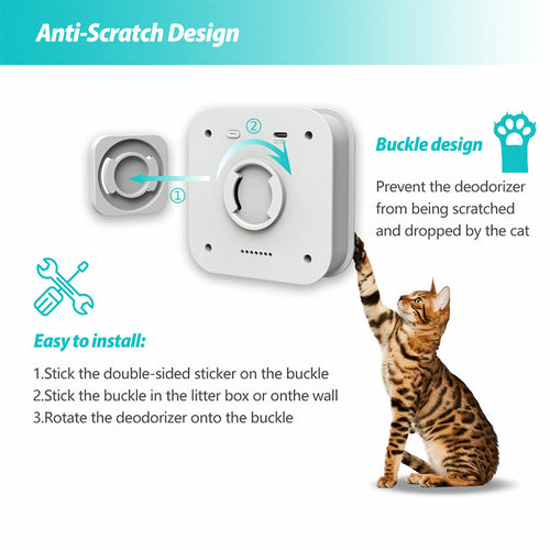 Smart Cat Odor Purifier for Cat Litter Box Deodorizer/Dog Air Cleaner