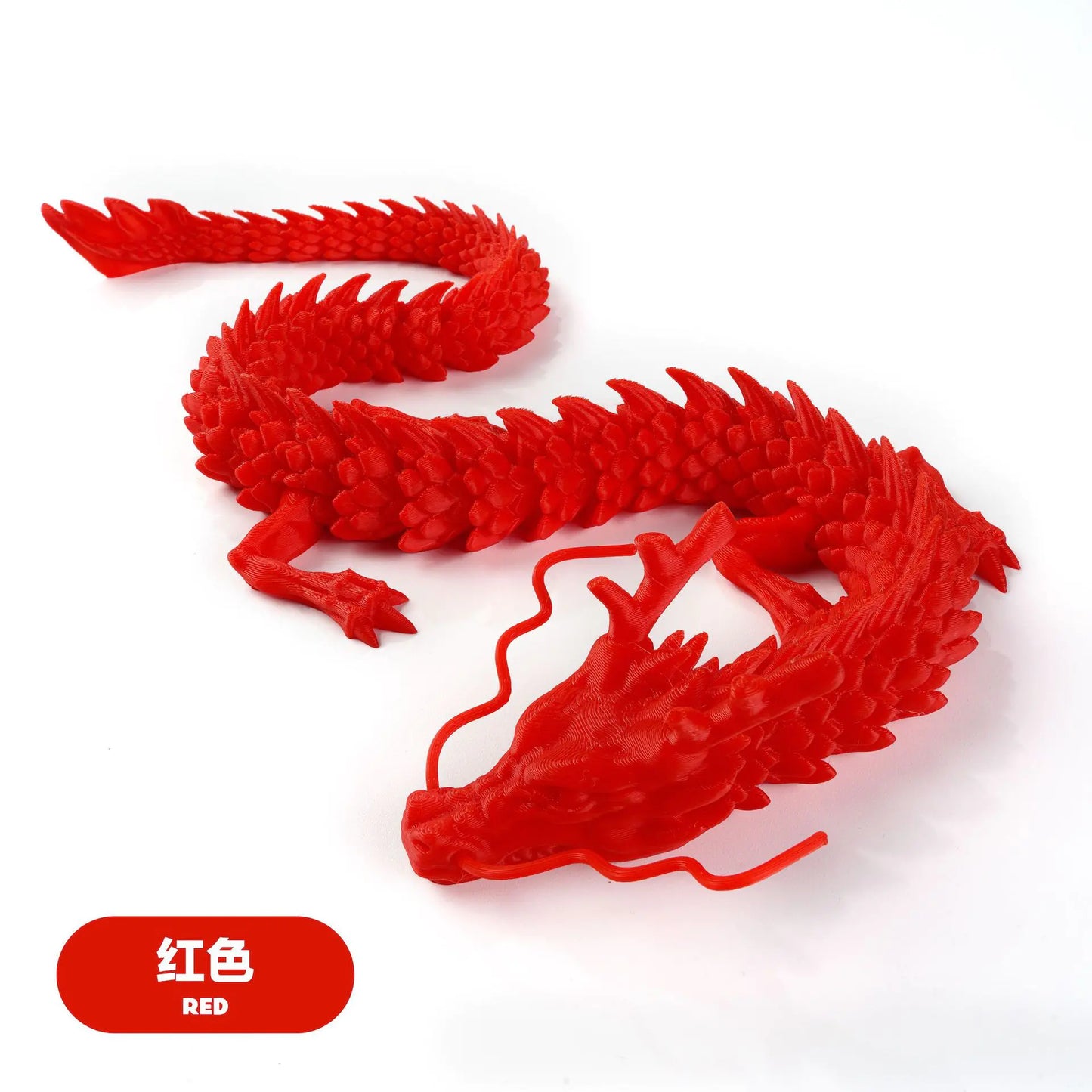 3D Printed Chinese Dragon Craft Figurine for Gifts