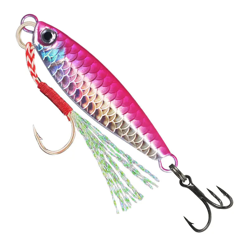 Blue Knife Lure for Long-Distance Fishing with Scale Design