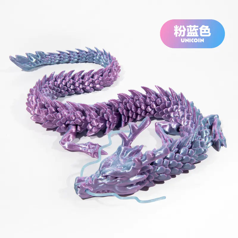 3D Printed Chinese Dragon Craft Figurine for Gifts