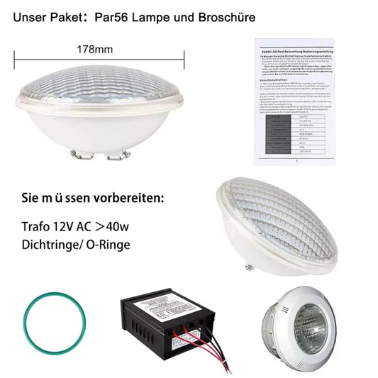 Supplier of 300W PAR56 LED Pool Lights with Remote