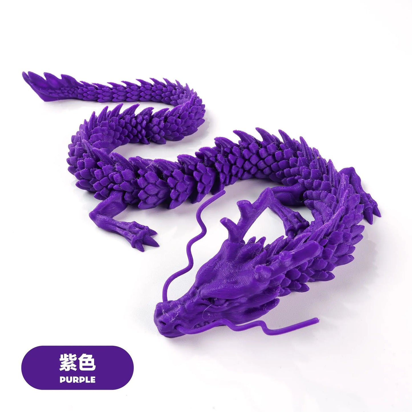 3D Printed Chinese Dragon Craft Figurine for Gifts