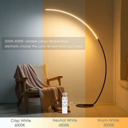 RGBW Multi-Color Modern Curve Floor Lamp | New Version