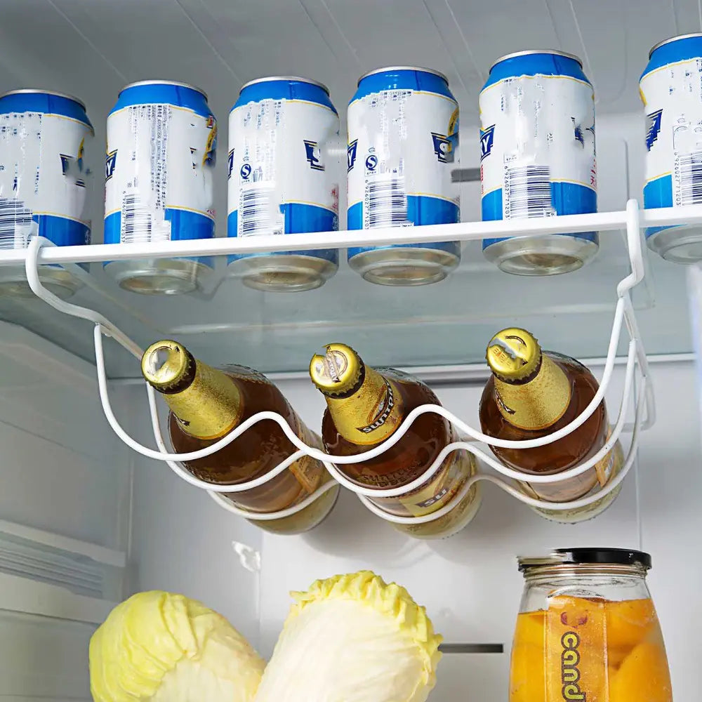 Iron Beer Rack with Cabinet Shelf and Wine Storage