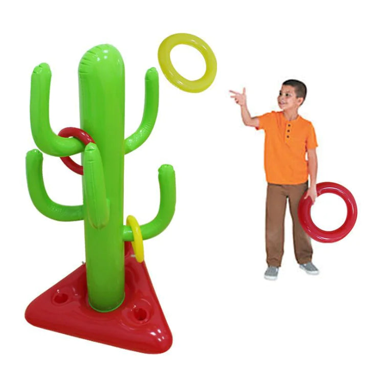 Inflatable Cactus Ring Toss Toy Set for Kids