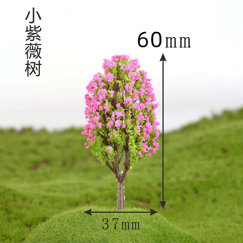 Miniature Cherry Blossom Tree - Creative Plastic Decor