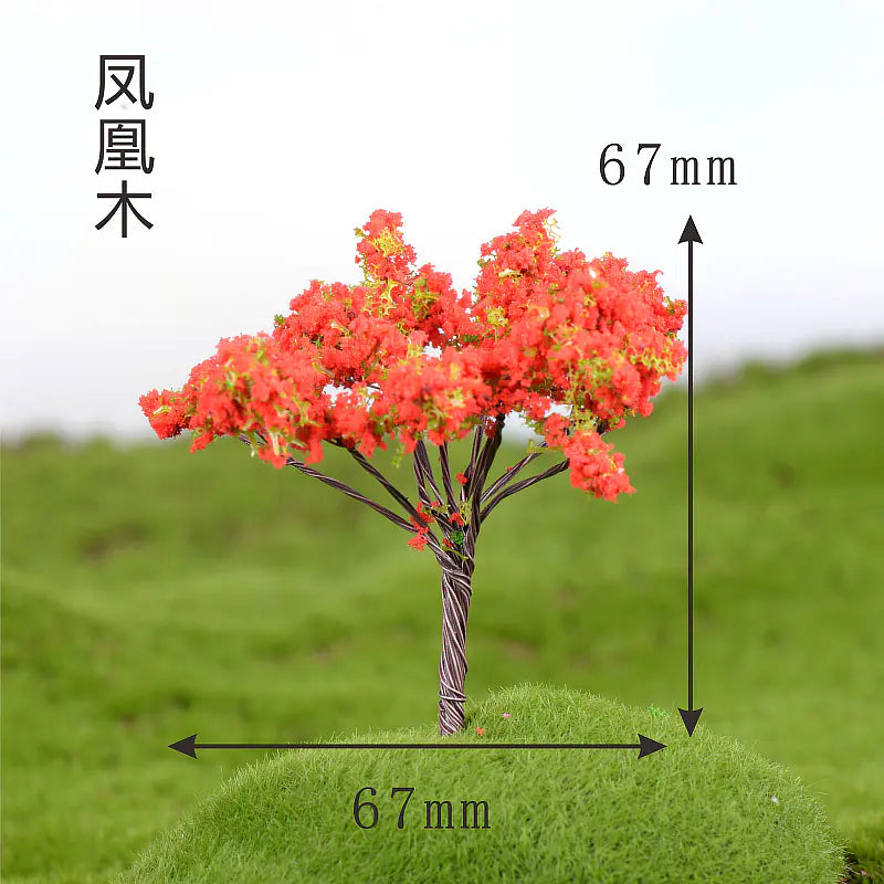 Miniature Cherry Blossom Tree - Creative Plastic Decor