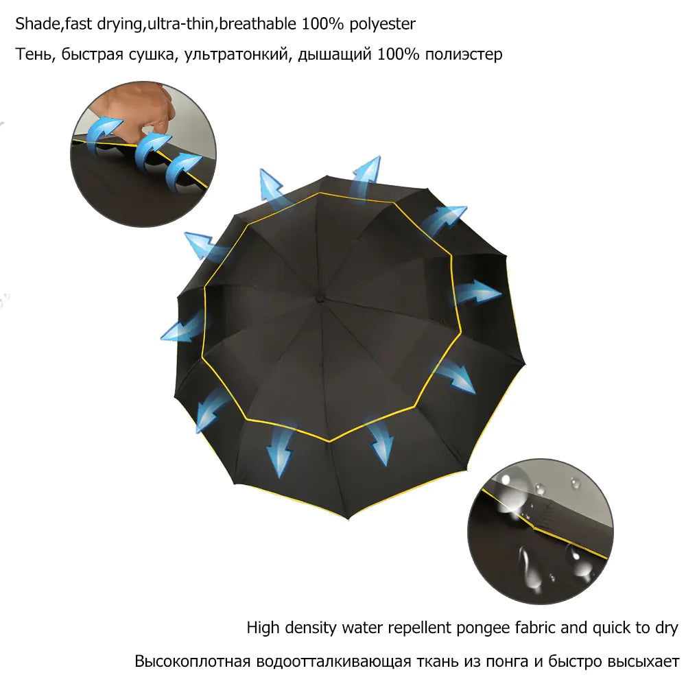 Double Layer Folding Umbrella - Extra Large Windproof