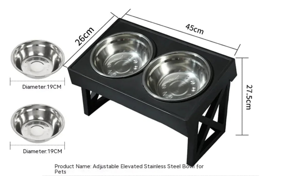 Elevated Slow-Feed Dog Bowl