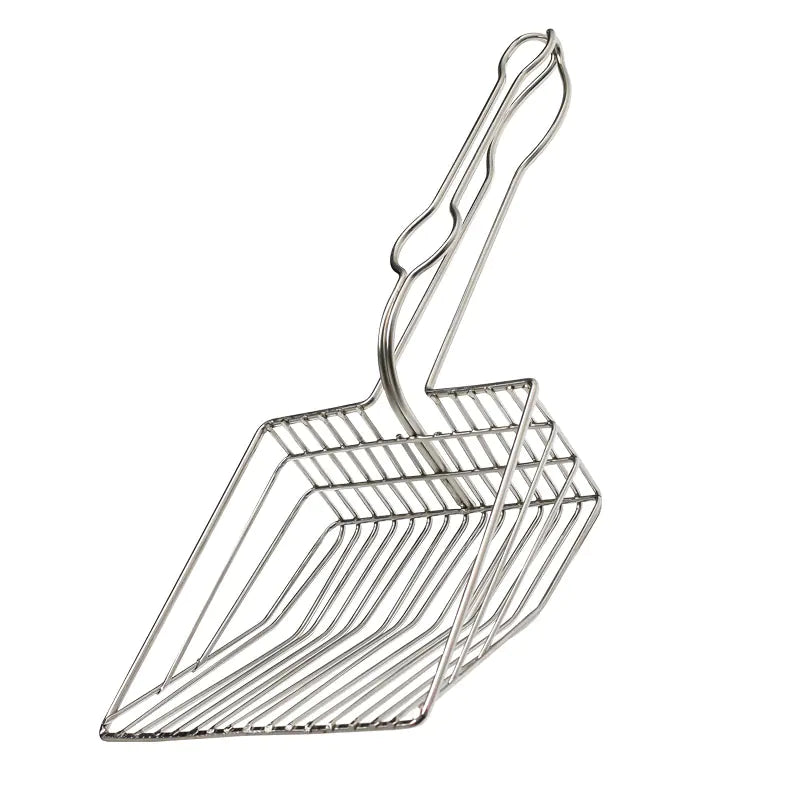 Metal Cat Litter Scoop with Cleaning Tool and Design