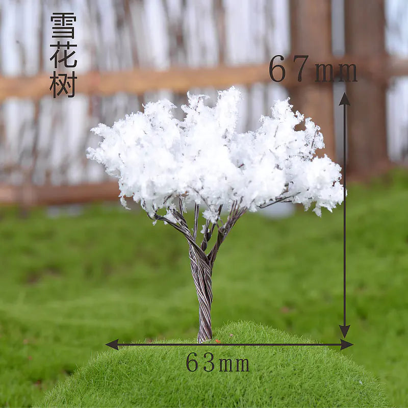 Miniature Cherry Blossom Tree - Creative Plastic Decor