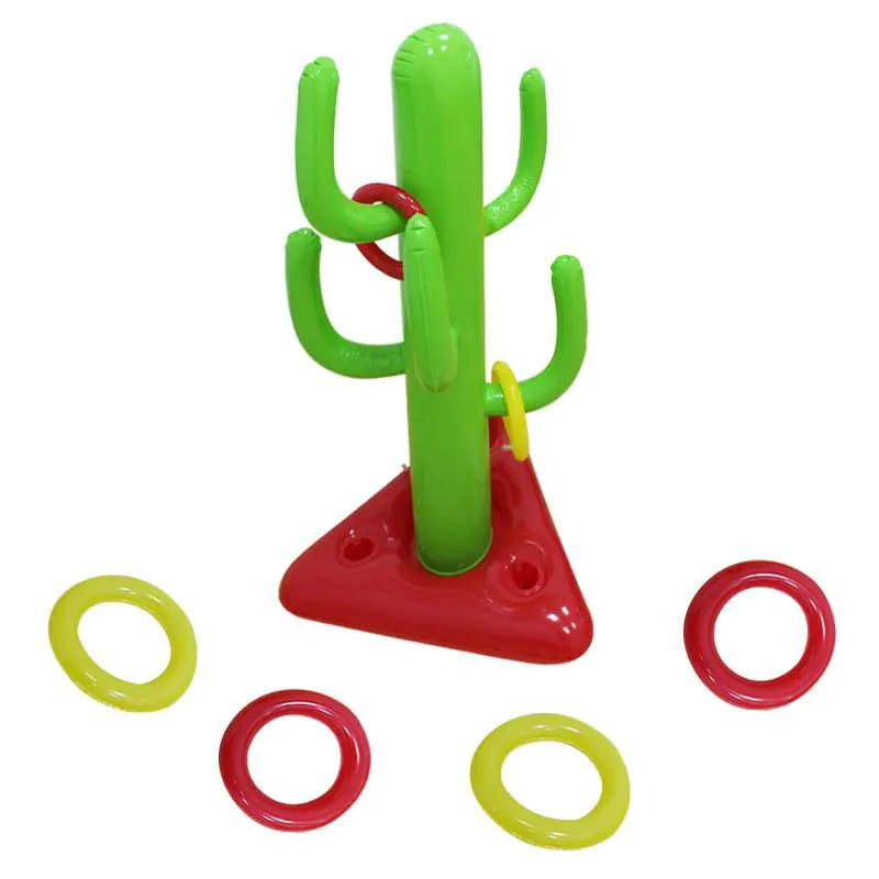 Inflatable Cactus Ring Toss Toy Set for Kids