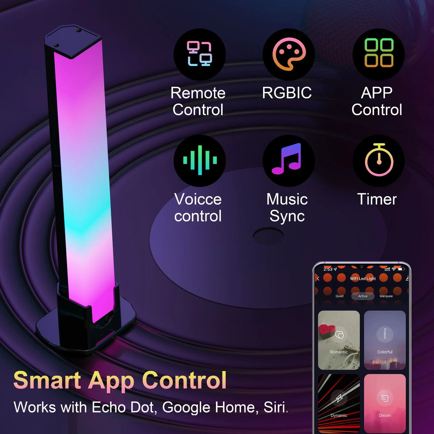 WiFi Music LED Atmosphere Light for Gaming Setup