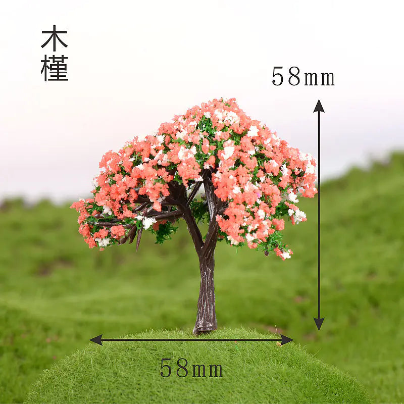 Miniature Cherry Blossom Tree - Creative Plastic Decor